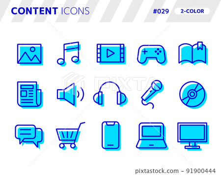 Content-related two-color style icon set_029 Content-related two-color style icon set_029 91900444