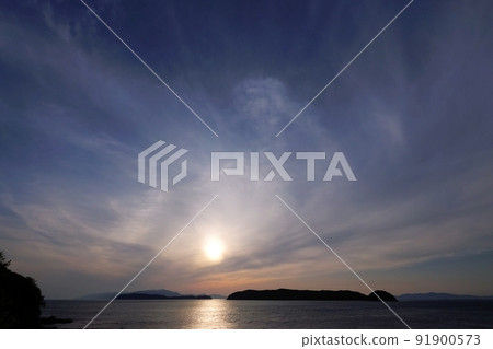 Early summer evening view when halo appeared, super wide angle, sky subject, 220504pm 91900573