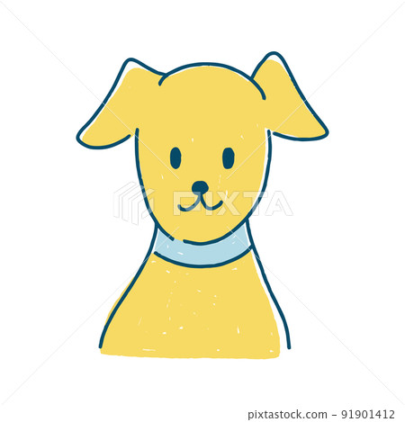 Dog front handwritten illustration 91901412