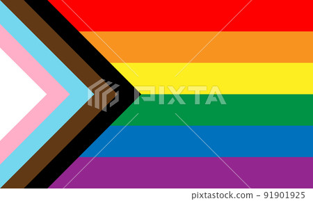 New rainbow coloured Progress pride flag 91901925