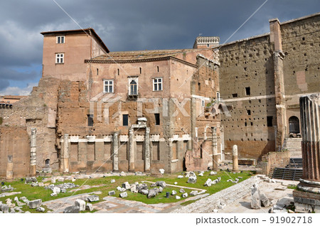 Imperial forum of Emperor Augustus. Rome, Italy 91902718
