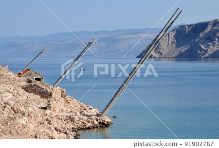 Adriatic rocky coast in Dalmatia Adriatic rocky coast in Dalmatia 91902787