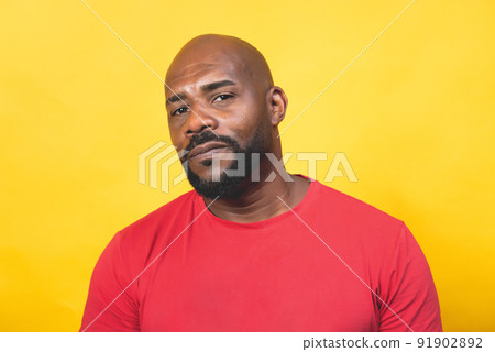 portrait of african american man in good physical shape close-up portrait of african american man in good physical shape close-up 91902892