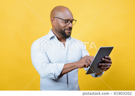 african american executive man managing technology 91903202