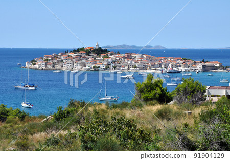 Primosten. A small town on the island. Croatia Primosten. A small town on the island. Croatia 91904129