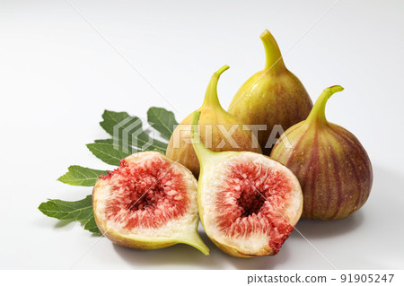 在白色背景上的無花果 91905247