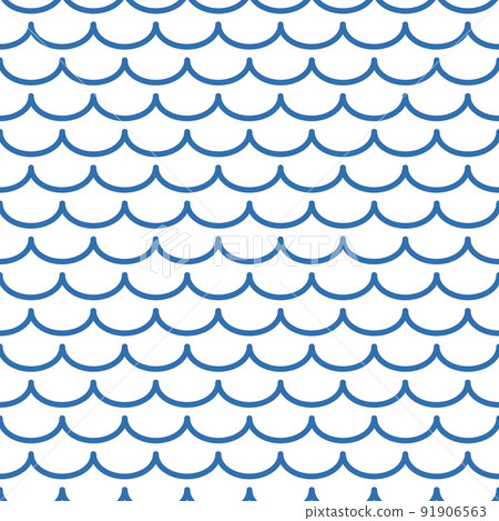 Wavy curved lines. Seamless natural textile motif 91906563