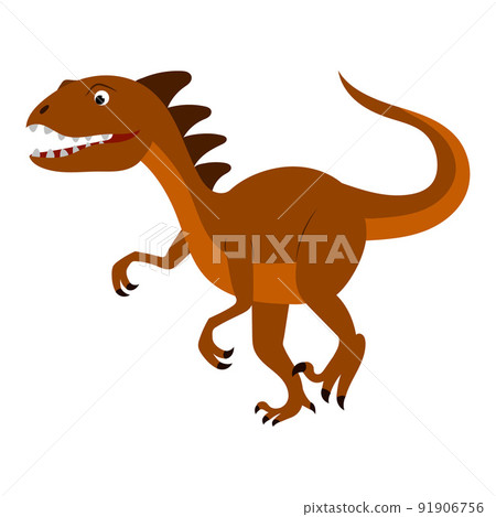 cute cartoon dinosaur . vector isolated on a white background. 91906756
