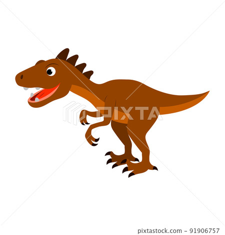 cute cartoon baby dinosaur. vector isolated on a white background. 91906757