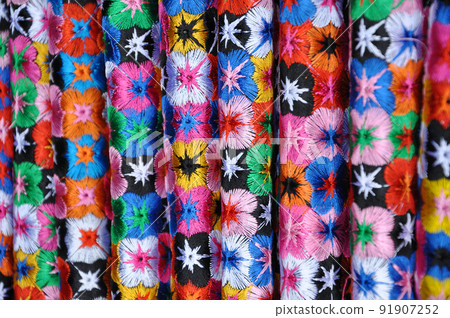 Silk Vietnamese scarf background 91907252