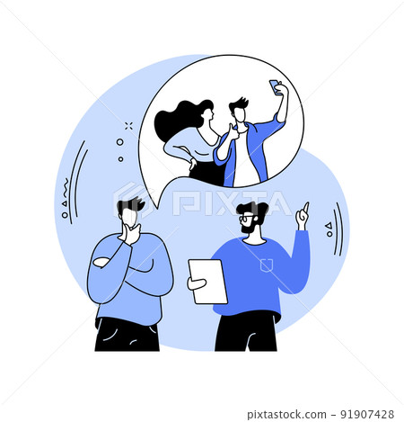 Dating coach isolated cartoon vector illustrations. 91907428