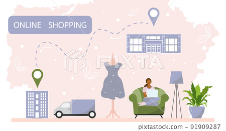 People Online Shopping Store Order Delivery App 91909287