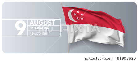 Singapore happy national day greeting card, banner vector illustration Singapore happy national day greeting card, banner vector illustration 91909629