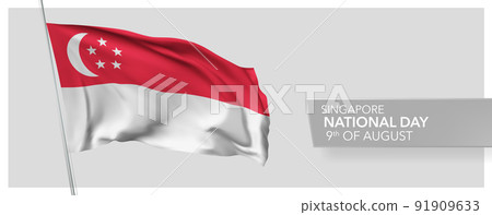 Singapore happy national day greeting card, banner vector illustration Singapore happy national day greeting card, banner vector illustration 91909633