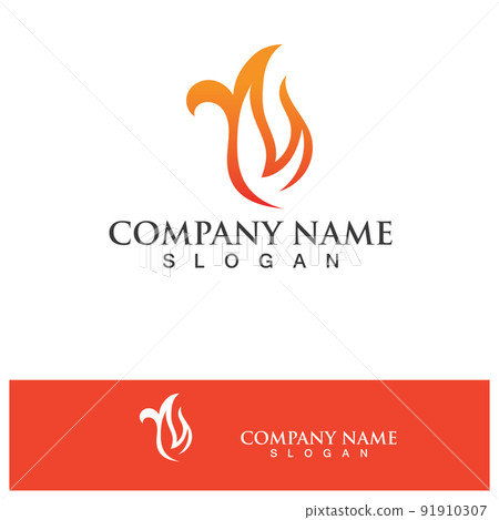 Fire Logo Template Flame Symbol Icon Vector Fire Logo Template Flame Symbol Icon Vector 91910307