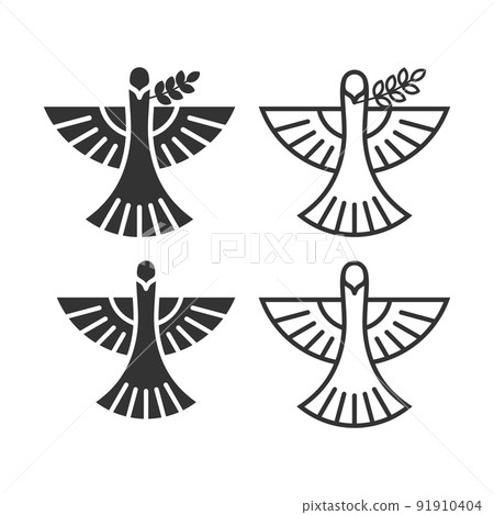 Dove, a symbol of peace and purity. The biblical symbol of the Holy Spirit. Dove, a symbol of peace and purity. The biblical symbol of the Holy Spirit. 91910404
