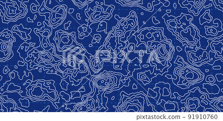 Topography dark blue map seamless pattern with grid 91910760