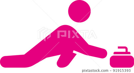 Curling icon illustration 91915393