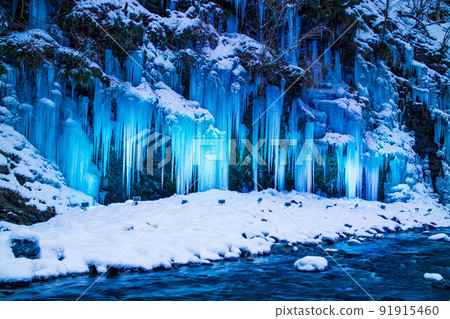Saitama Okuchichibu Winter Natural Art Icicles of Mischief Illuminated Saitama Okuchichibu Winter Natural Art Icicles of Mischief Illuminated 91915460