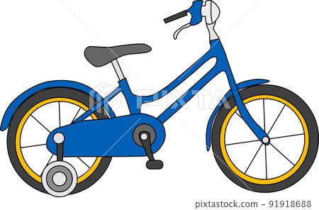 Blue children's bicycle Blue children's bicycle 91918688