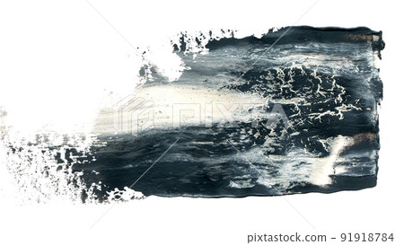 Black stripe painted with acrylic paint isolated on a white background. Abstract grunge painted texture Black stripe painted with acrylic paint isolated on a white background. Abstract grunge painted texture 91918784