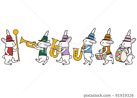 2023 Rabbit March Parade New Year's card material 91919326