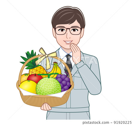 A man with a fruit platter A man with a fruit platter 91920225