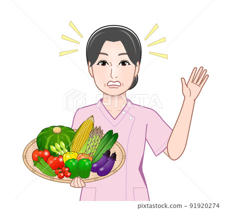 Female with summer vegetables Female with summer vegetables 91920274