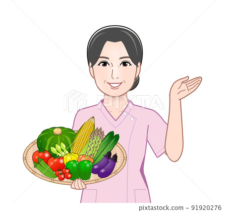 Female with summer vegetables Female with summer vegetables 91920276