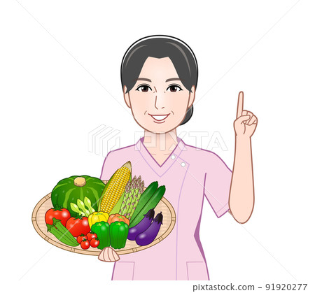 Female with summer vegetables Female with summer vegetables 91920277