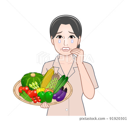 Female with summer vegetables Female with summer vegetables 91920301