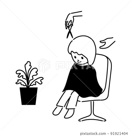 Haircut illustration Haircut illustration 91921404
