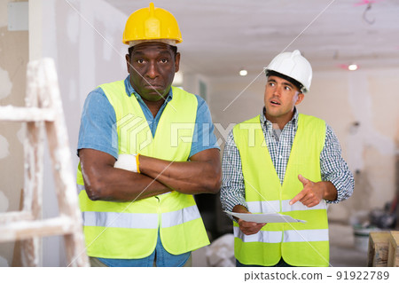 Head of construction is dissatisfied with work done by builder Head of construction is dissatisfied with work done by builder 91922789