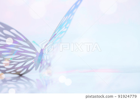 撲動的蝴蝶夢幻般的背景素材 91924779