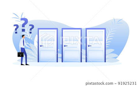 Choice way concept. Crossroads arrows. Decide direction. Problem solving, way to success Choice way concept. Crossroads arrows. Decide direction. Problem solving, way to success 91925231