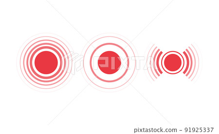 Pain red circle or localization mark. Health care. Circles for marking. Pain red circle or localization mark. Health care. Circles for marking. 91925337