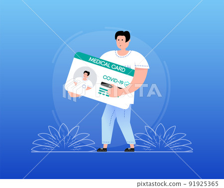 Medical insurance card. Health passport, health care policy. Medical insurance card. Health passport, health care policy. 91925365