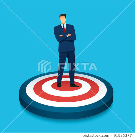 Businessman on target archery vector illustration Businessman on target archery vector illustration 91925377