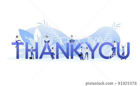 Thank you people, great design for any purposes. Vector illustration 91925378