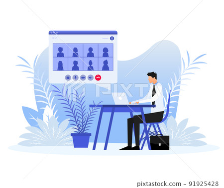 Flat chat people, great design for any purposes. Vector illustration Flat chat people, great design for any purposes. Vector illustration 91925428