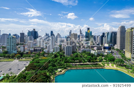 View of aeriel. The City of bangkok of center in Thailand, Asia 91925499