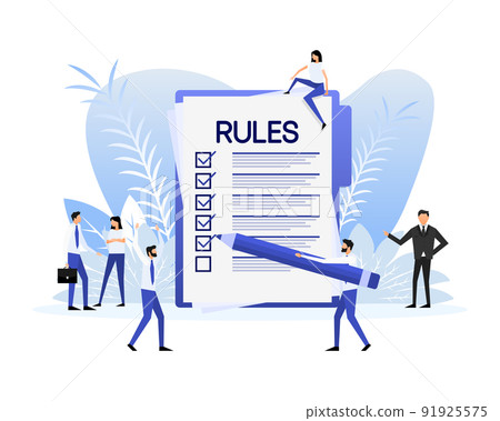 Rules people, great design for any purposes. Flat vector illustration character Rules people, great design for any purposes. Flat vector illustration character 91925575