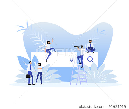 Search people. Flat concept isometric illustration, search in search engines Search people. Flat concept isometric illustration, search in search engines 91925919
