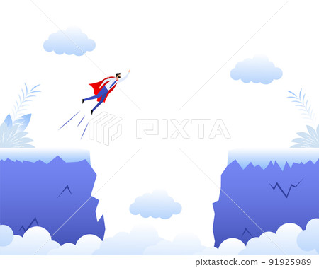 Employee or super man in costume flying Employee or super man in costume flying 91925989