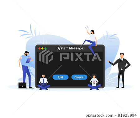 System message people, great design for any purposes. Vector illustration System message people, great design for any purposes. Vector illustration 91925994