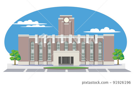 Kyoto University-with blue sky 91926196