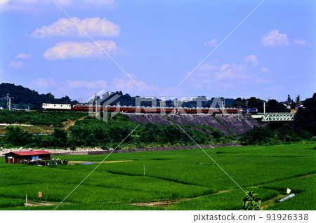 1999 EF6019 Push-pull Ozashiki train going on the Shin-Etsu main line 91926338