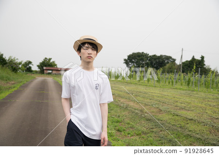 Man in the field Man in the field 91928645