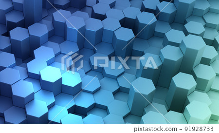 Arranged hexagon contemporary tech background 3d rendering Arranged hexagon contemporary tech background 3d rendering 91928733