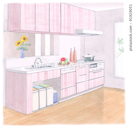 水彩：廚房 1 91929051